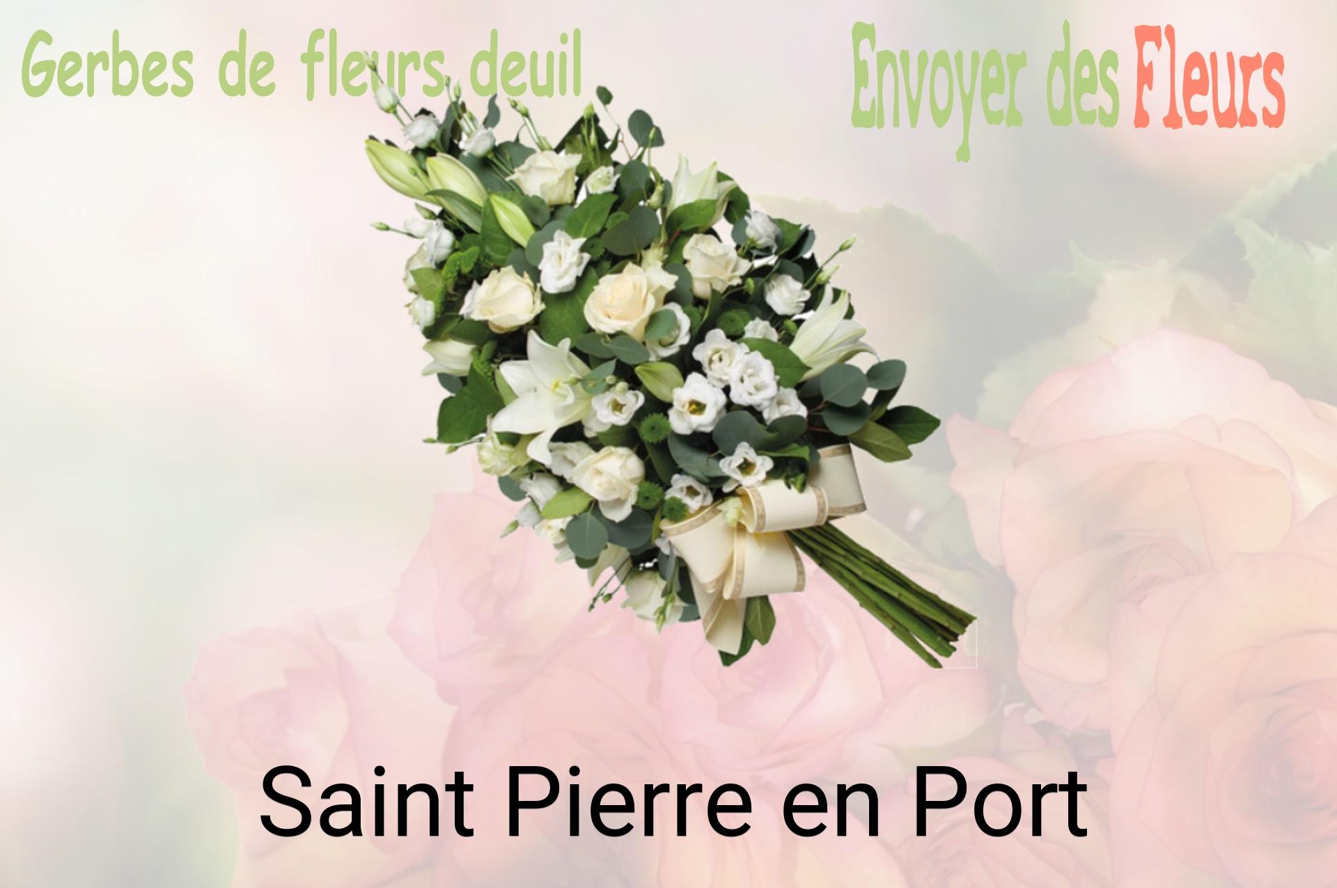 Gerbe de fleurs de deuil livrée à Saint-Pierre-en-Port